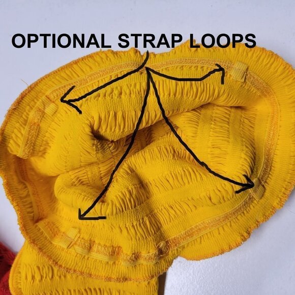 YELLOW Smocked Strapless Stretchy Waist Length Tube Top - One Size - NEW - Picture 7 of 7
